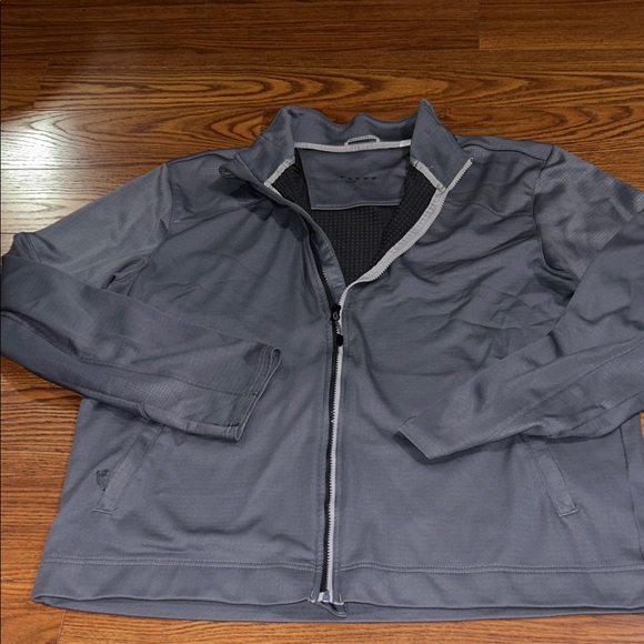 Volvo Official Branded Soft Gray Zip Up Lightweight Jacket Men's XL Logo on Back - Picture 1 of 8